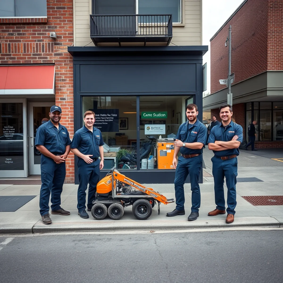 Water Damage Berkeley technicians outside their Downtown Berkeley shop on Center Street