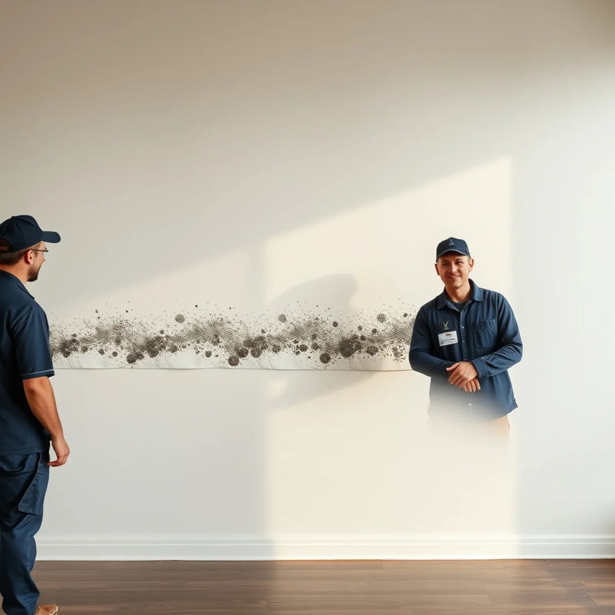 Progressive stages of mold colonisation across a damp Berkeley wall