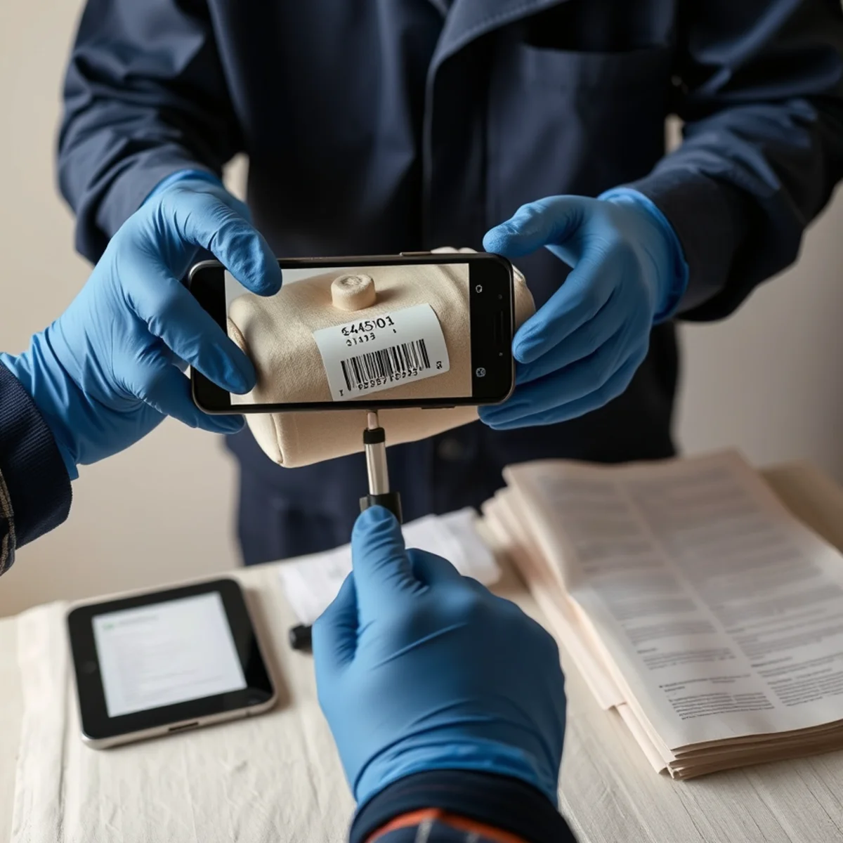 Barcoding and photographing household items during a Berkeley contents pack-out
