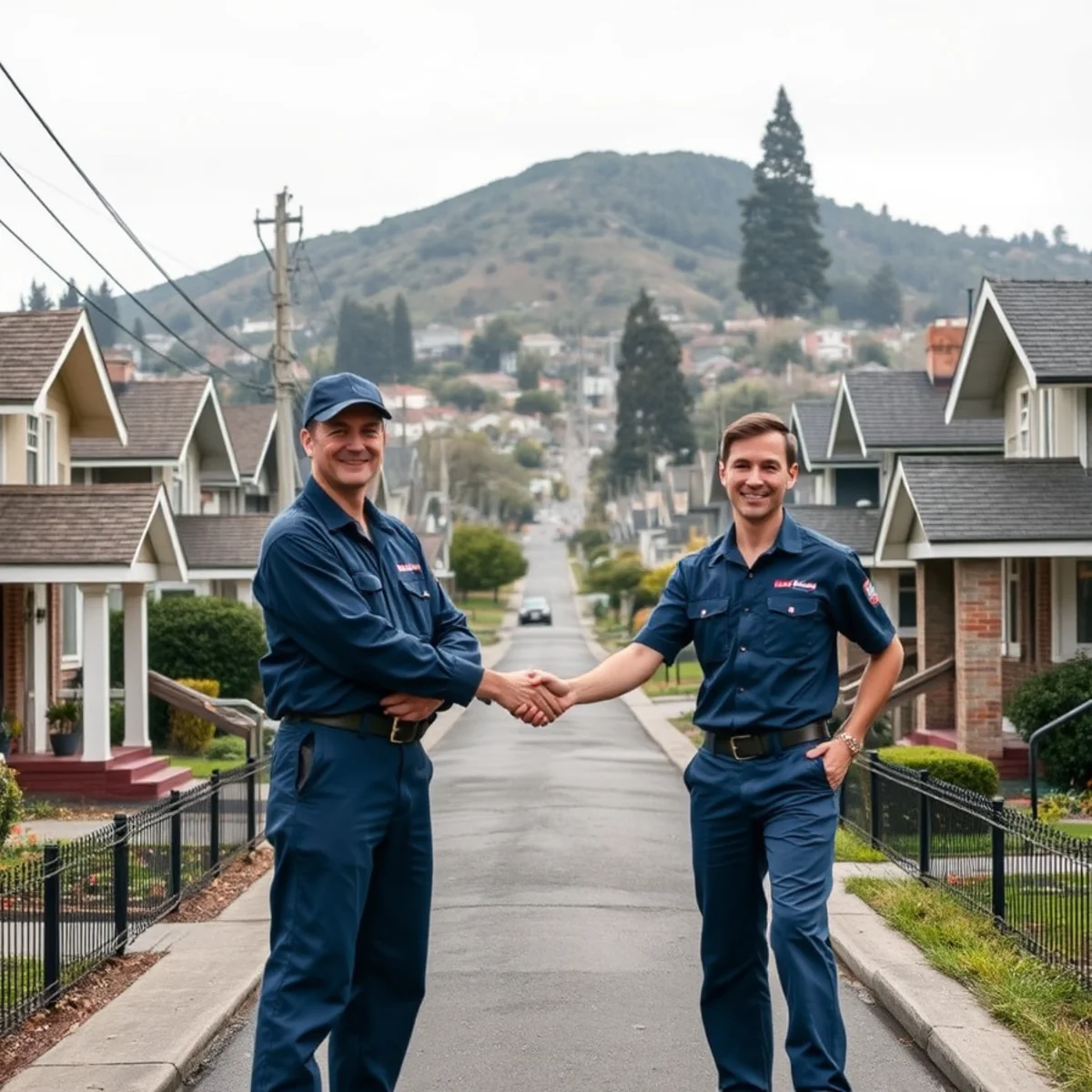 1920s bungalows on a residential street in Albany, CA served by water damage restoration crews