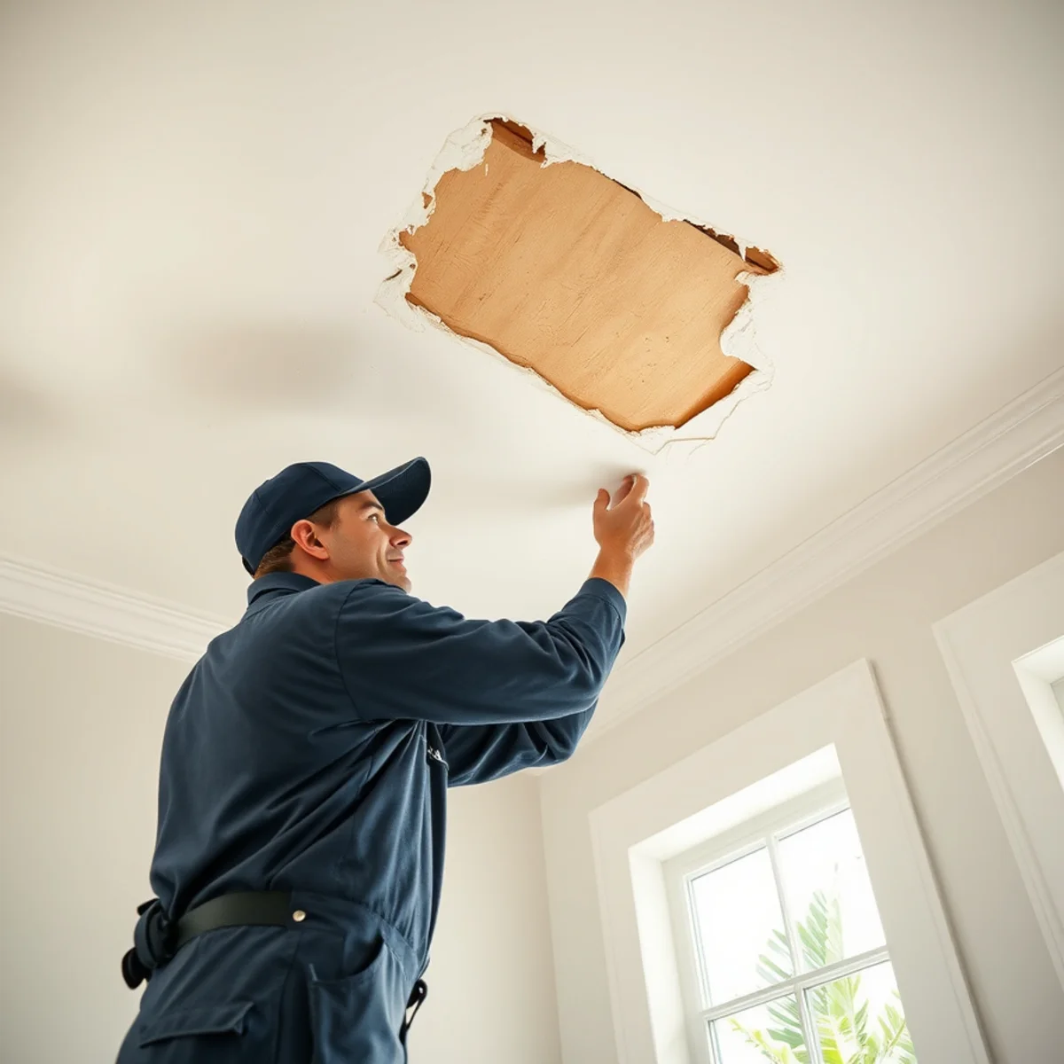 Plaster ceiling repair keyed into original lath in an Elmwood, Berkeley home