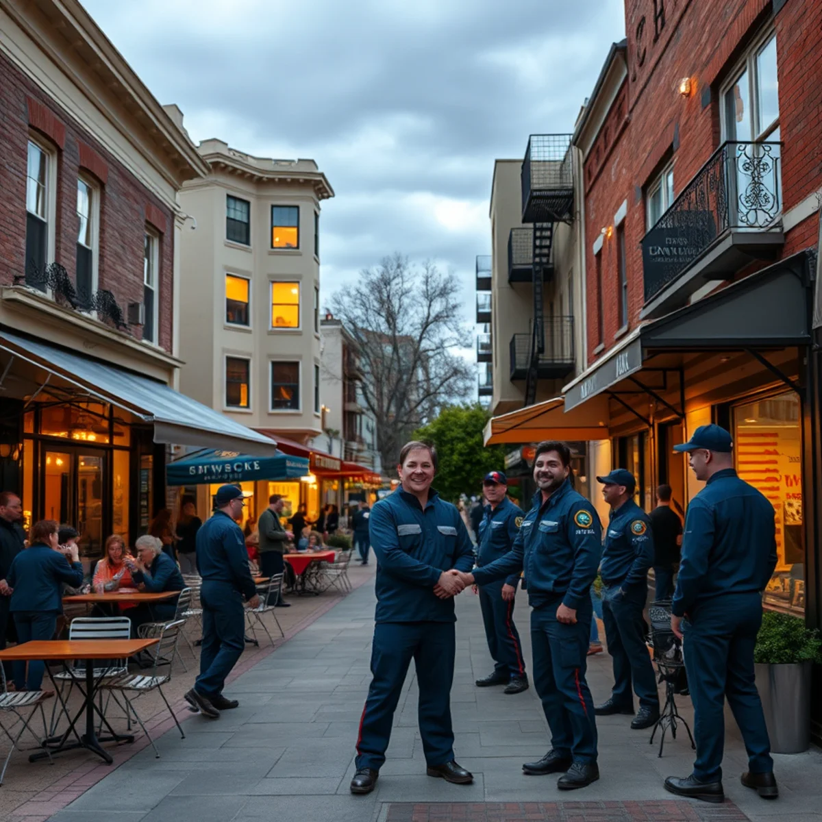 Restaurants and mixed-use buildings along North Shattuck in the Gourmet Ghetto, Berkeley CA