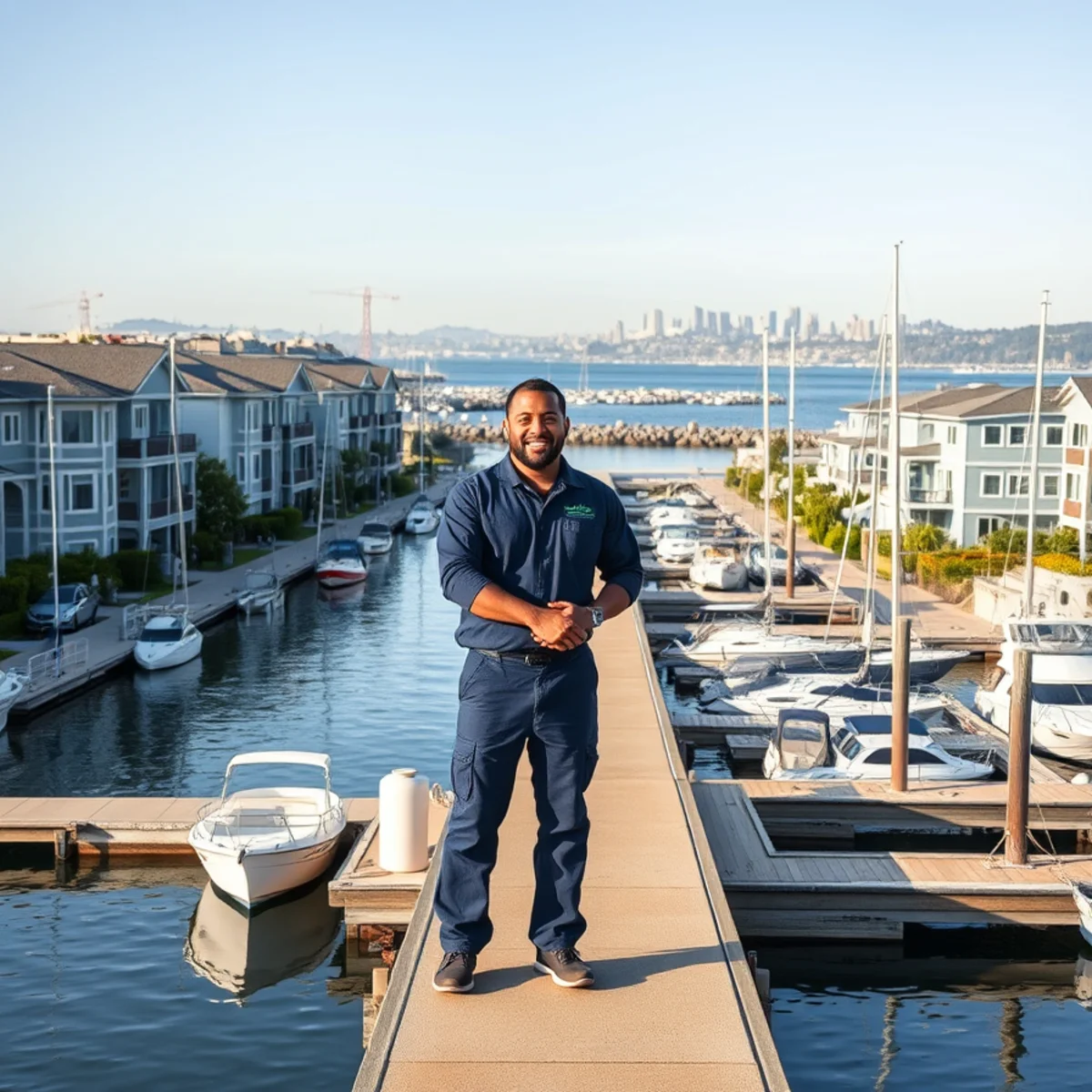 Waterfront homes at Marina Bay in Richmond, CA where flood risk drives water damage restoration calls