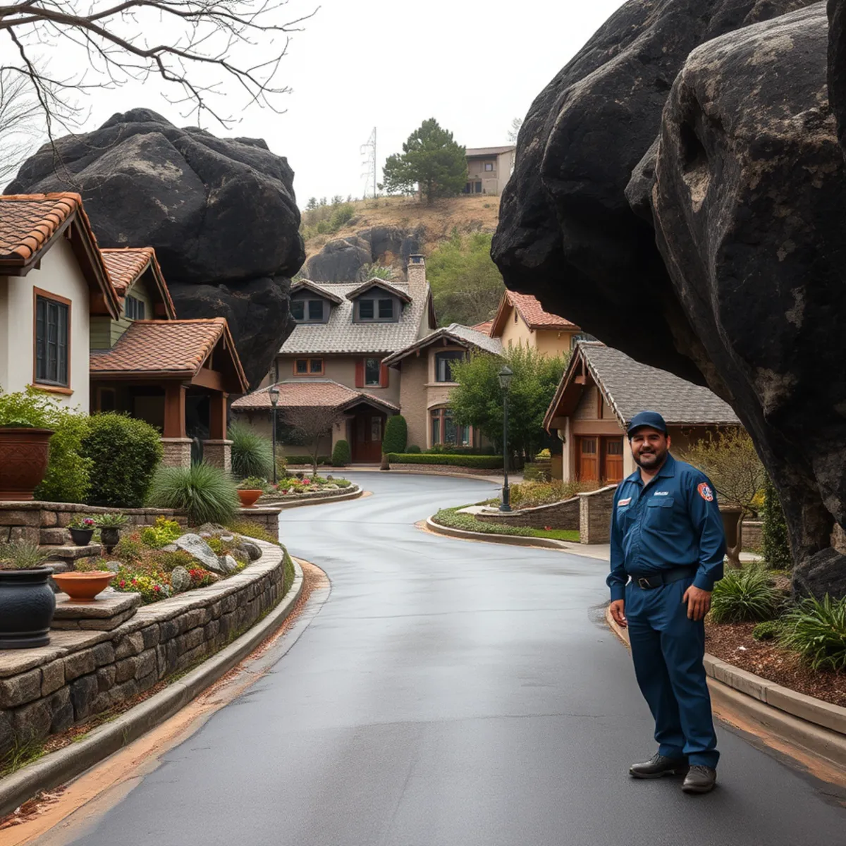 Period homes built around rock outcroppings in the Thousand Oaks neighborhood of Berkeley, CA