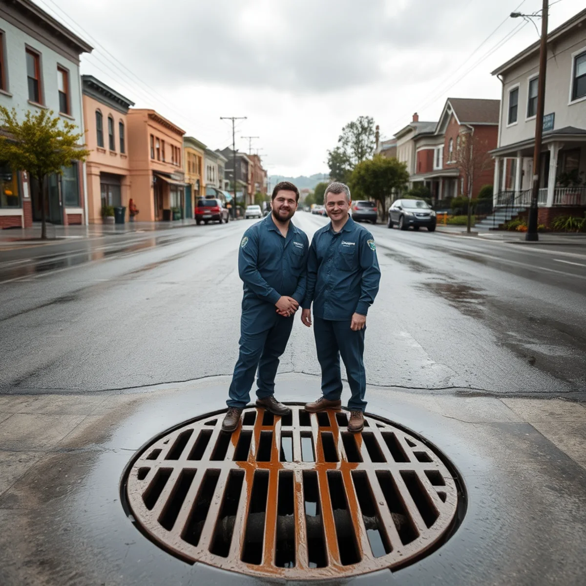 Flat streets and mixed live-work buildings in West Berkeley, CA, an area prone to storm drain flooding